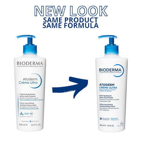 Bioderma Atoderm Creme Ultra-Nourishing - Moisturizer For Normal To Sensitive Dry Skin - 500 Ml