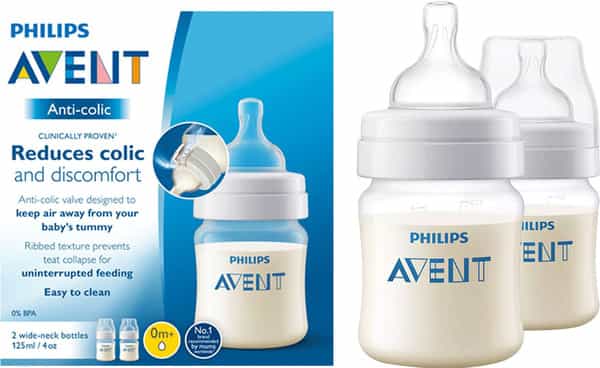 Philips Avent Anti Colic Bottle 125Ml (Twin Pack) Scf810/20