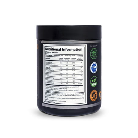 Pumpz Pre Workout Gummies Insane | Mango | Caffeine And L-Tyrosine | Instant Energy - 60N