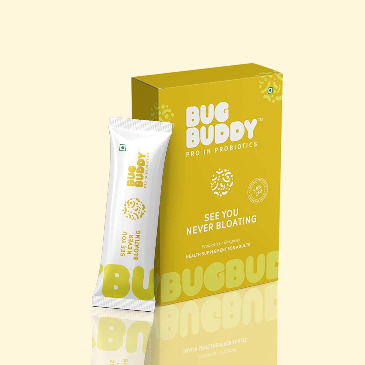 Bug Buddy See You Never Bloating | Debloat Drink With Probiotics & Digestive Enzymes | 15-day Pack