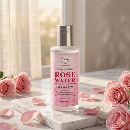Tnw The Natural Wash Steam Distilled Rose Water- 100% Natural Toner And Makeup Remover - 100 Ml