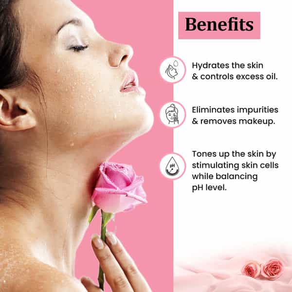 Tnw The Natural Wash Steam Distilled Rose Water- 100% Natural Toner And Makeup Remover - 100 Ml