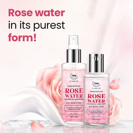 Tnw-The Natural Wash Steam Distilled Rose Water- 100% Natural Toner And Makeup Remover - 100 Ml