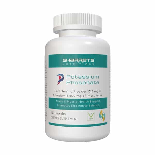 Sharrets Potassium Phosphate Dibasic Phosphorus Supplements | 120 Vegan Capsules