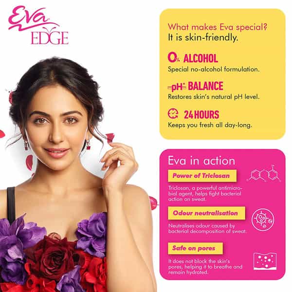 Eva Perfumed Deodrant Skinfriendly Body Spray For Woman Sweet 150Ml ( Pack Of 3)