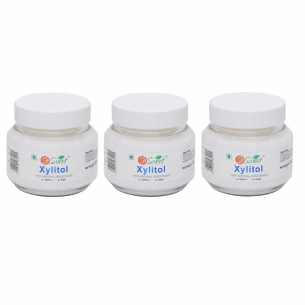 So Sweet Xylitol Sugar Free 100% Natural Sweetener For Diabetes 200Gm (Pack Of 3)