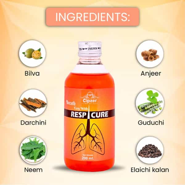 Cipzer Respicure Syrup|Helps Our Body To Fight With Bacteria | Virus And Fungus(Pack Of 1)-500 Ml