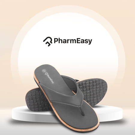 Pharmeasy Women'S Diabetic & Orthopedic Slippers - Grey - Size Uk 4