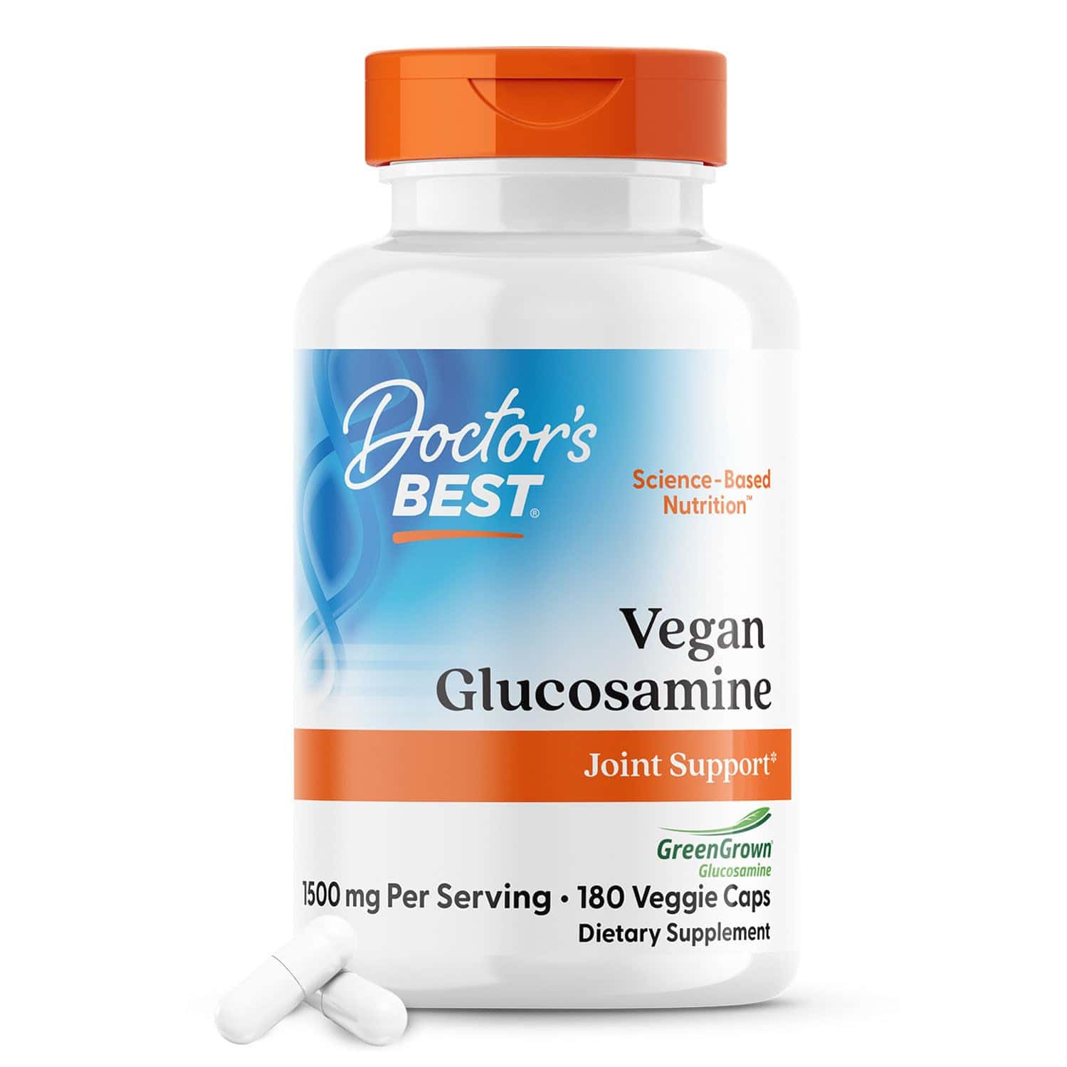 Doctor's Best Vegan Glucosamine Sulfate Capsules | 180 Count