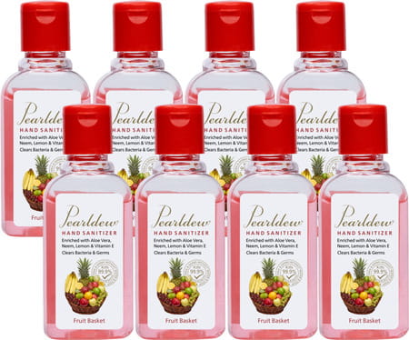 Pearldew Hand Sanitizer (Gel) Fruit Basket 60 Ml - Pack Of 8