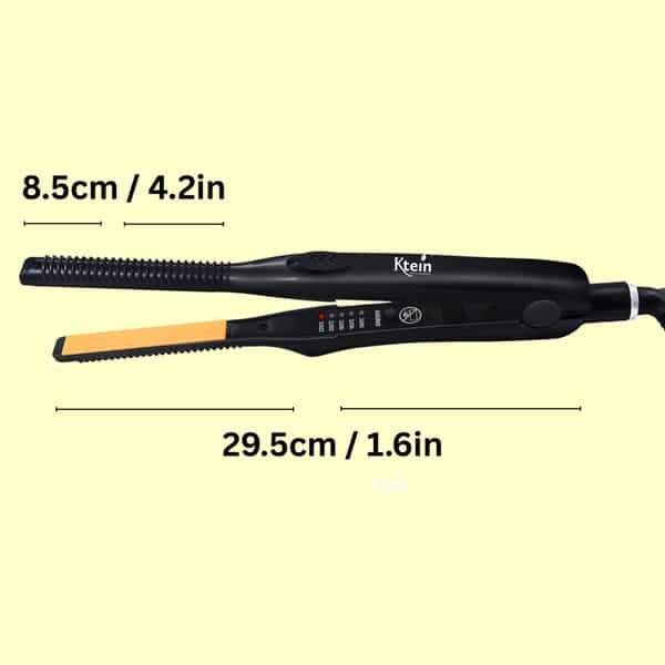 Ktein Mini Flat Iron For Short Hair| 2-In-1 Ceramic Pencil Hair Straightener - (1 Unit)
