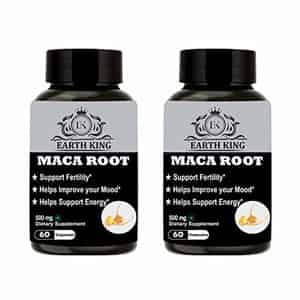 Earth King Maca Root Extract Capsule Dietary Supplement | Unisex - 500mg 60 Capsules (pack Of 2)