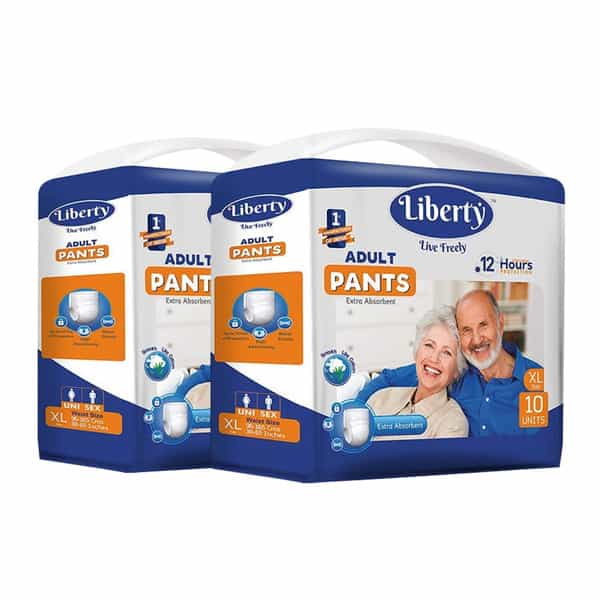 Liberty Premium Adult Diaper Extra Large (Xl) 20 Count Waist 38-65 Inch Pack Of 2 10 Count/Pack