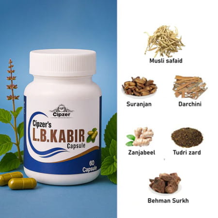 Cipzer Lb Kabir 60 Capsules | Supports Mens Vitality| Strength & Sexual Wellness