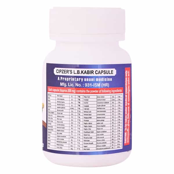 Cipzer Lb Kabir 60 Capsules | Supports Mens Vitality| Strength & Sexual Wellness