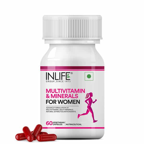 Inlife Multivitamins & Minerals Antioxidants For Women Daily Vitamins Supplement - 60 Capsules