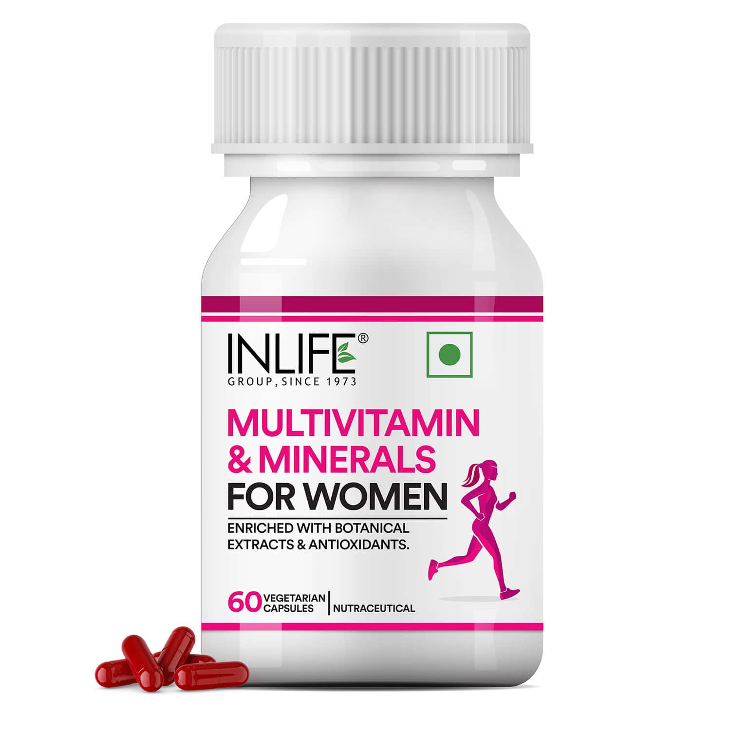 Inlife Multivitamins & Minerals Antioxidants For Women Daily Vitamins Supplement - 60 Capsules
