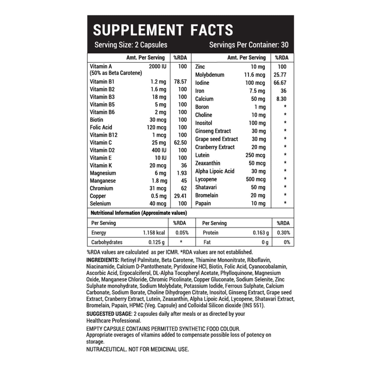 Buy INLIFE MULTIVITAMINS & MINERALS ANTIOXIDANTS FOR WOMEN DAILY