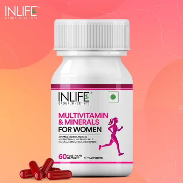 Inlife Multivitamins & Minerals Antioxidants For Women Daily Vitamins Supplement - 60 Capsules