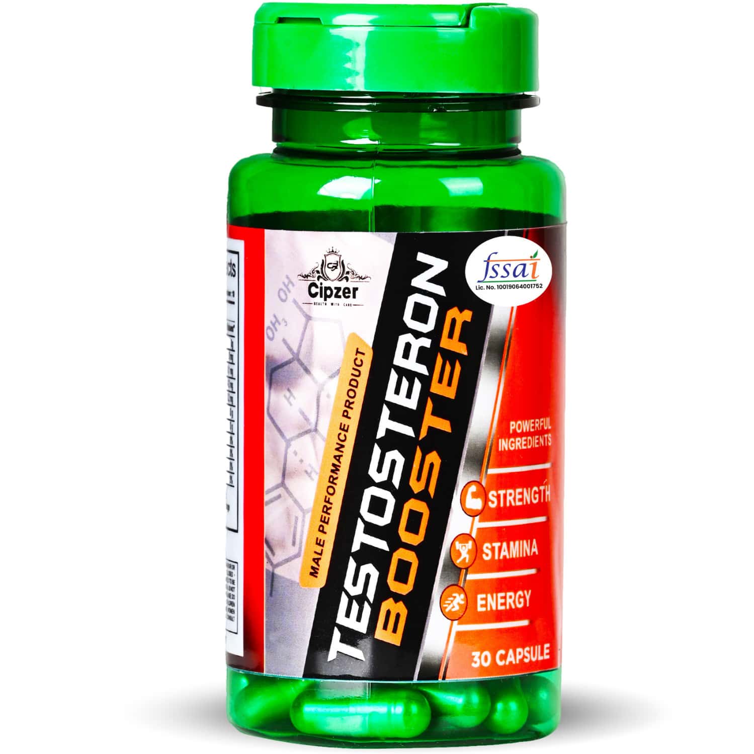 Cipzer Testosterone Booster Capsule Increase Stamina | Enhances Strength | Sexual Health 30 Capsules