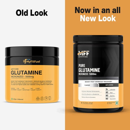 Myfitfuel Pure Glutamine (0.88 Lbs) 400 Gm (Orange)| Amino Acid
