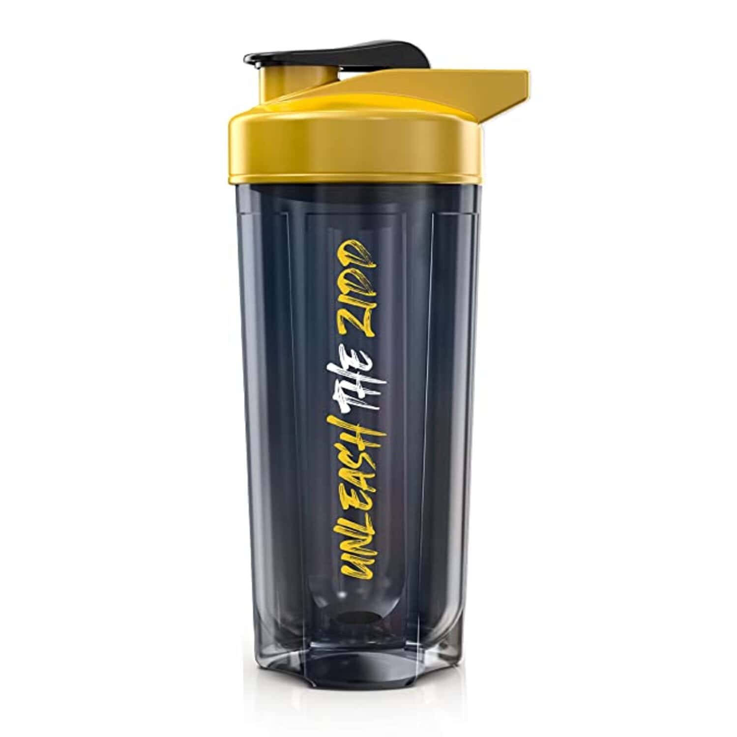 Muscleblaze Zidd Pro 2.0 Shaker Bottle, 100% Leakproof, Bpa-Free Sipper Bottle, Yellow & Black|750ml