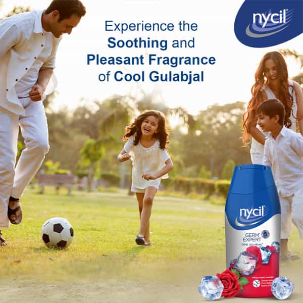 Nycil Cool Gulabjal Prickly Heat Talcum Powder | 150G (Get Nycil Cool Gulabjal 50G Free)