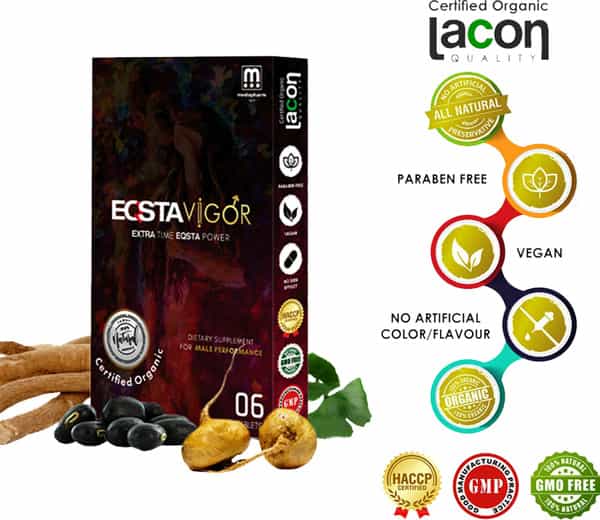 Eqsta Vigor - Certified Organic - Dietary Supplement For Male Performance (6 Tablets)