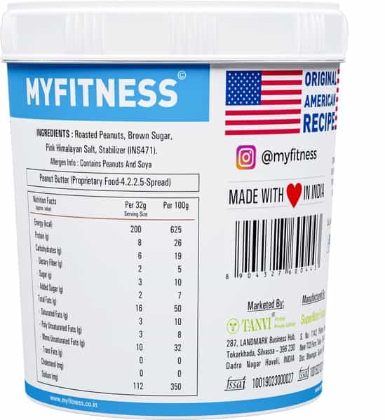 Myfitness Peanut Butter Original Smooth 1250G Jar
