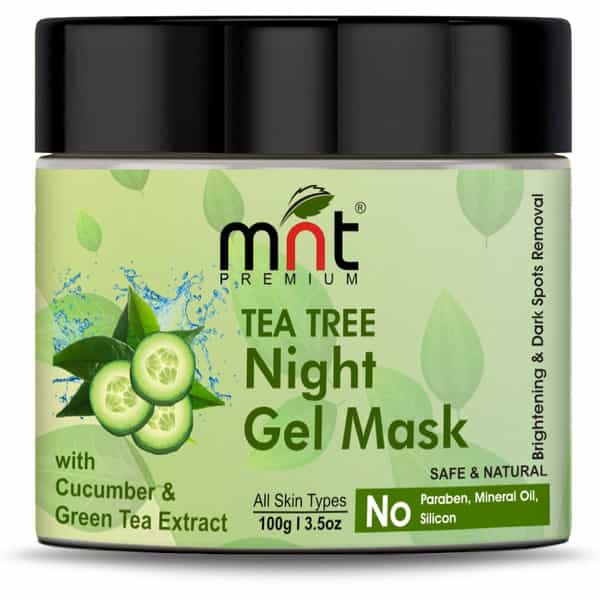 Mnt Tea Tree Night Gel Mask With Cucumber & Green Tea Extract (100G)