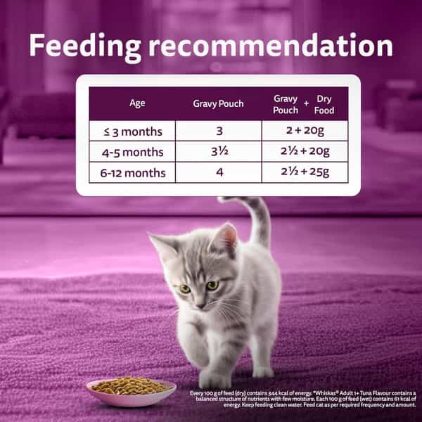 Whiskas Junior Kitten (2-12 Months) Wet Cat Food | Tuna In Jelly | 80 G (Pack Of 56)