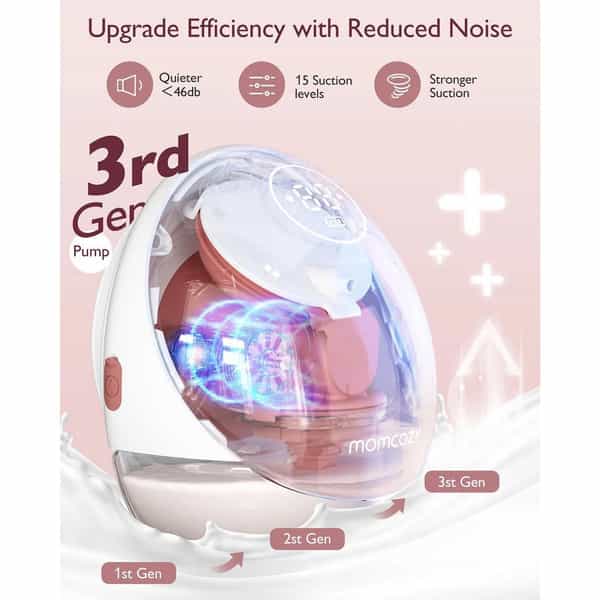Momcozy M9 Single Wearable Breast Pump Hands-Free