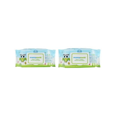 Buy MAMAEARTH ORGANIC BAMBOO WIPES (2 PACK COMBO) BOX OF 72 'S