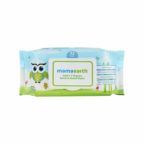 Mamaearth Organic Bamboo Wipes (2 Pack Combo) Box Of 72 'S