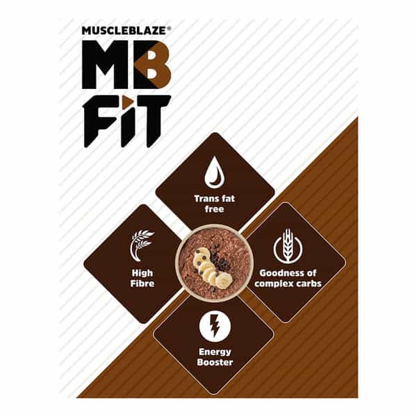 Muscleblaze Fit High Protein Oats (Dark Chocolate | 1.2Kg) | 22G Protein