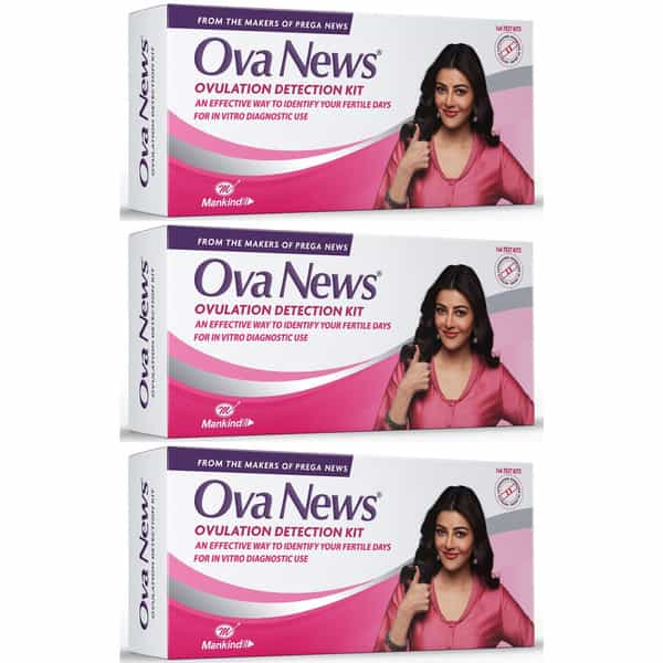 Ova News - Ovulation Detection Kit From Prega News | Identifies 5 Most Fertile Daysin 5 Mins- 3N
