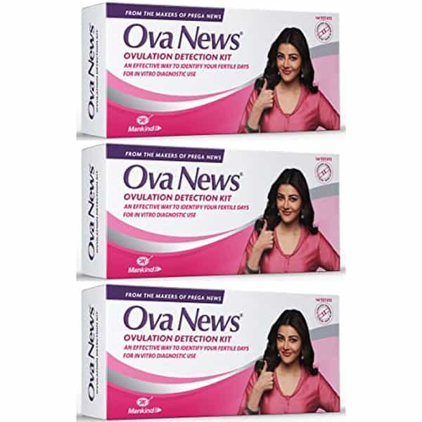 Ova News - Ovulation Detection Kit From Prega News | Identifies 5 Most Fertile Daysin 5 Mins- 3N