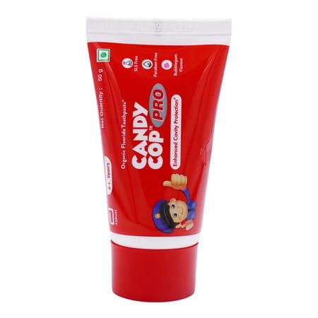 Candy Cop Pro Bubblegum Flavour For 6+ Years Toothpaste 50 Gm