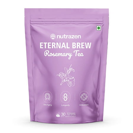 Nutrazen Eternal Brew Rosemary Tea | High Polyphenol Herbal Infusion | 30 Tea Bags