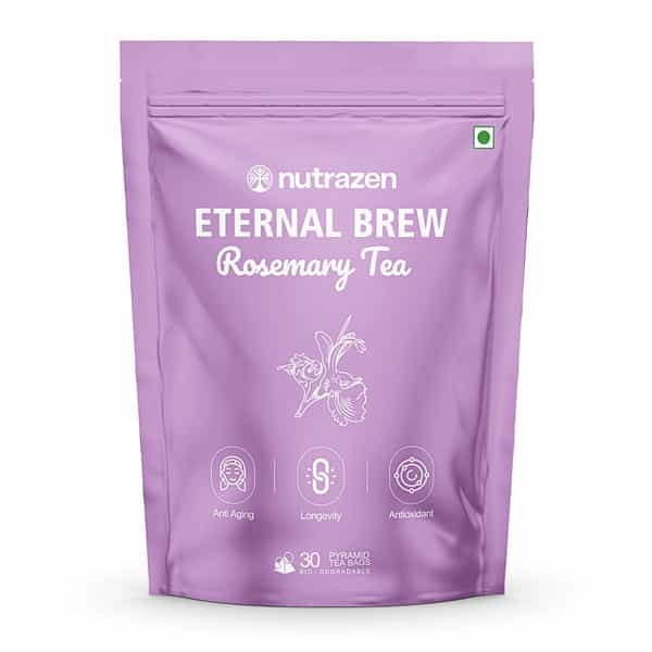 Nutrazen Eternal Brew Rosemary Tea | High Polyphenol Herbal Infusion | 30 Tea Bags