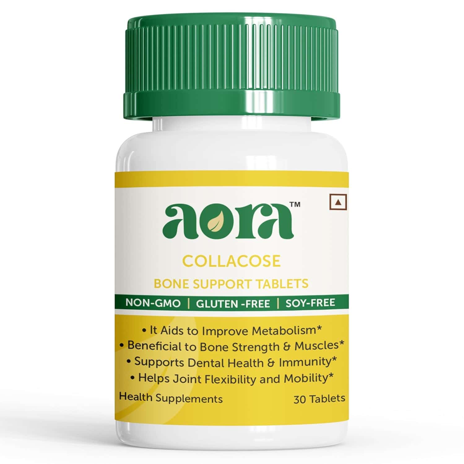 Aora Collacose Bone Support Tablets | Calcium | Collagen & Joint Nutrition Formula | 30 Tablets