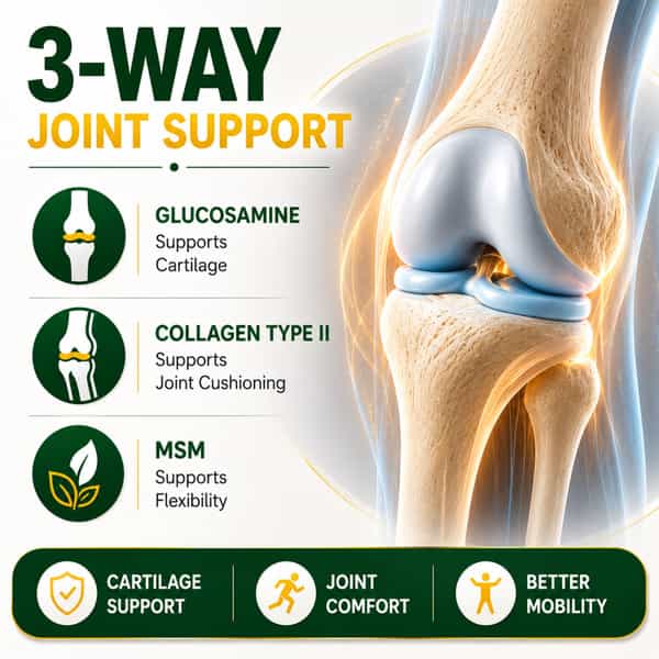 Aora Collacose Bone Support Tablets | Calcium | Collagen & Joint Nutrition Formula | 30 Tablets