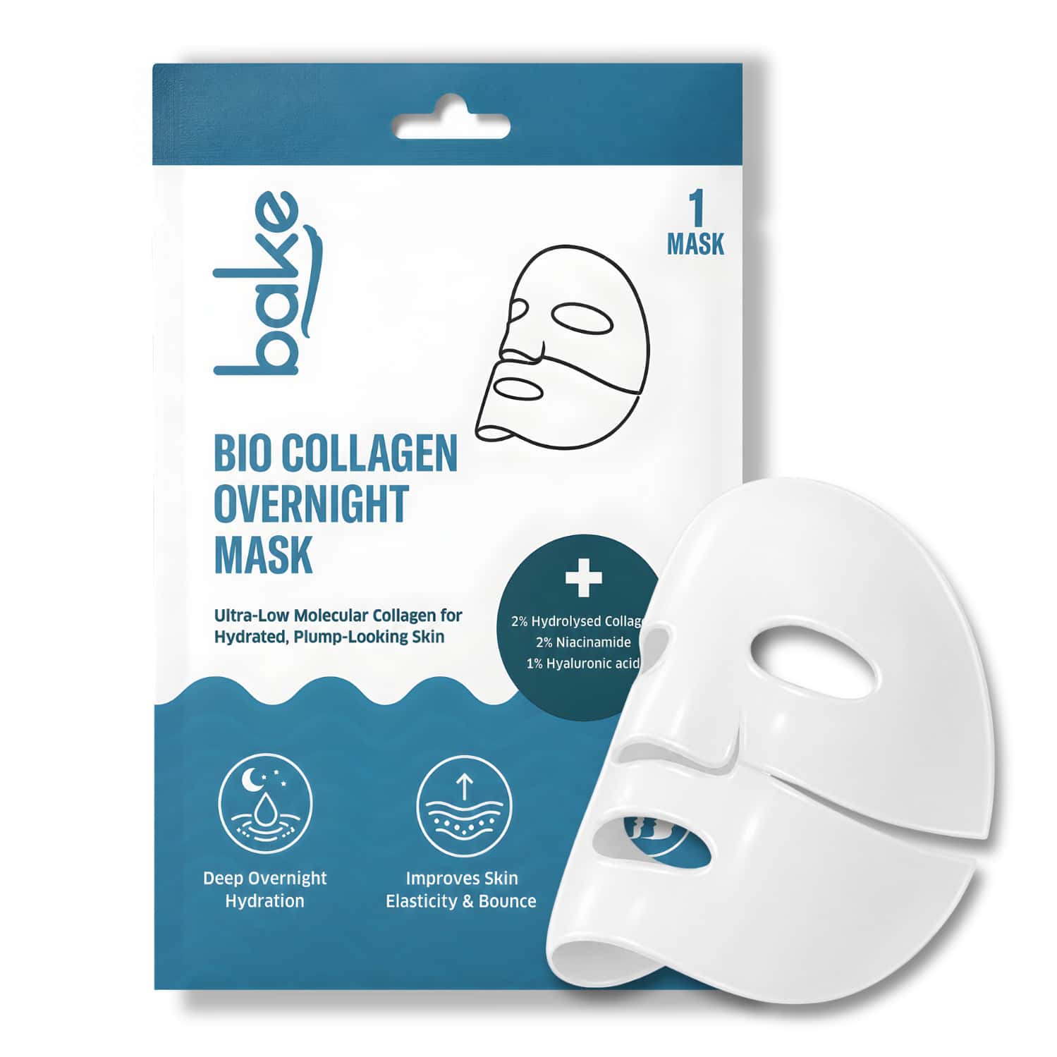 Bake Bio Collagen Overnight Hydrogel Mask For Deep Hydration| Skin Firming & Brightening - 40g
