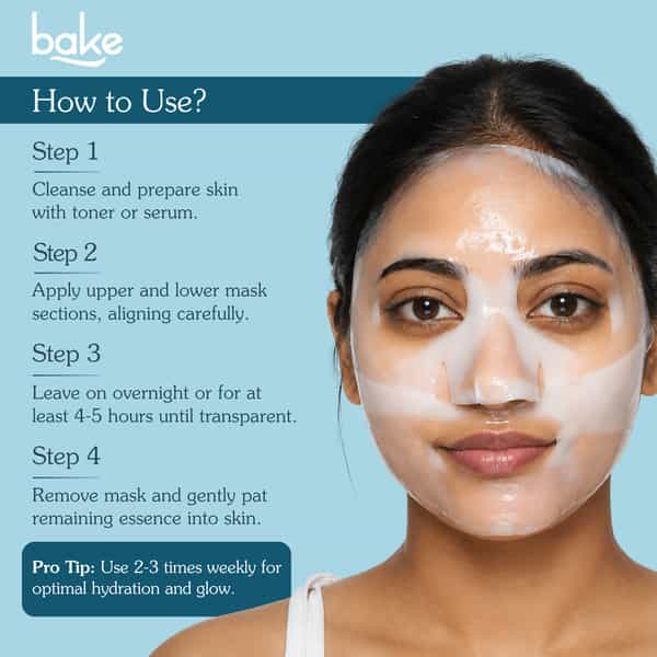 Bake Bio Collagen Overnight Hydrogel Mask For Deep Hydration| Skin Firming & Brightening - 40G