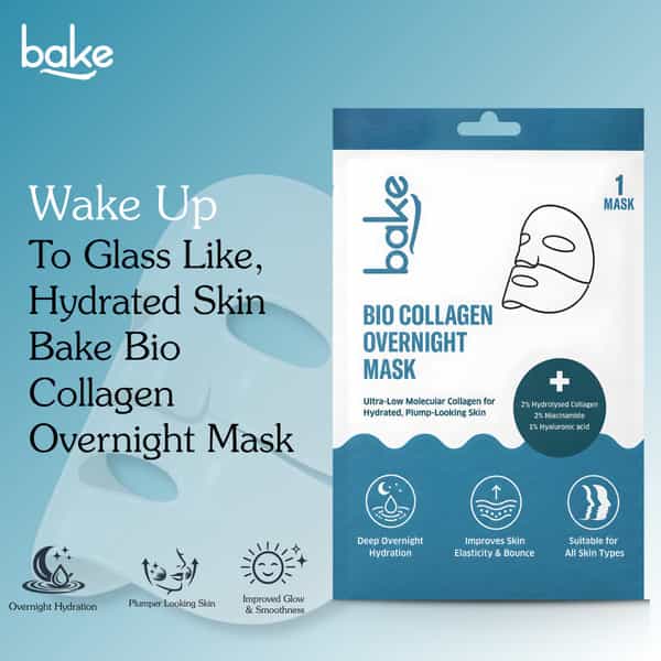 Bake Bio Collagen Overnight Hydrogel Mask For Deep Hydration| Skin Firming & Brightening - 40G