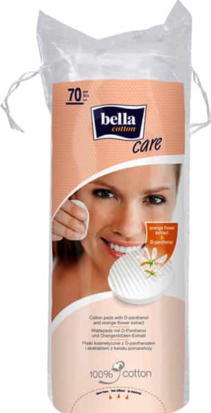 Bella Cotton Pads Round D-Panthenol And Orange Blossm Extract 70