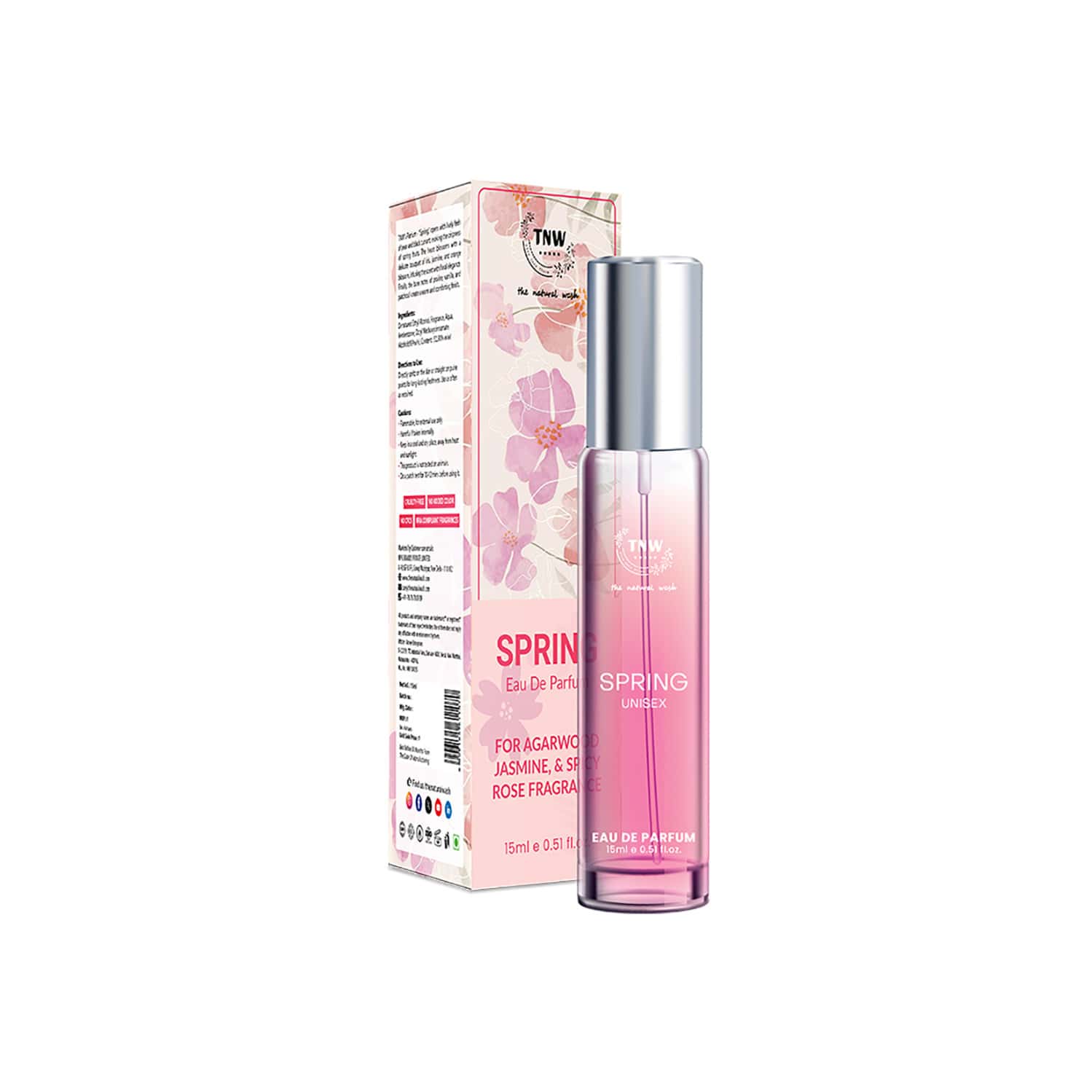 Tnw The Natural Wash Spring Eau De Parfum | Uplifting Long Lasting Unisex Perfume 15 Ml