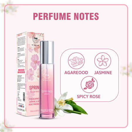 Tnw The Natural Wash Spring Eau De Parfum | Uplifting Long Lasting Unisex Perfume 15 Ml