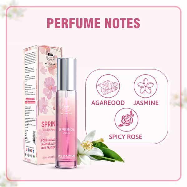 Tnw The Natural Wash Spring Eau De Parfum | Uplifting Long Lasting Unisex Perfume 15 Ml