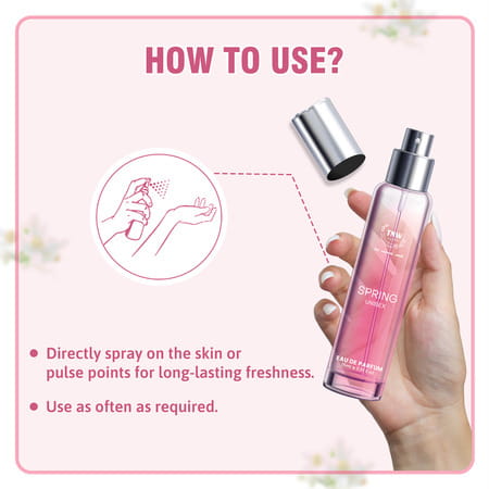 Tnw The Natural Wash Spring Eau De Parfum | Uplifting Long Lasting Unisex Perfume 15 Ml